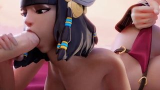 Compilation of Overwatch Nice Babes Fucks in Threesome