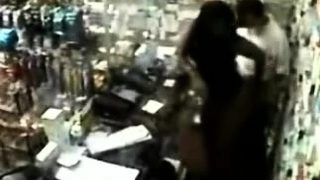 Couple caught fucking on the store security camera