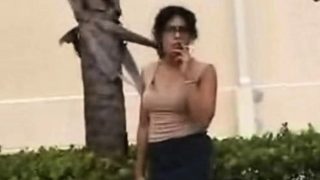 Dissolute diva with round natural tits in erotic scene