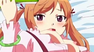 Hentai redhead gives blowjob and having sex