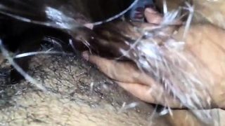 my gf playing with my dick