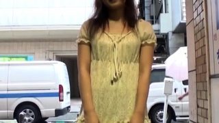 Asian skank urinating