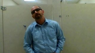 Jerking in a public restroom