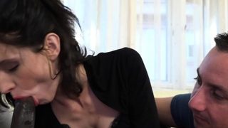 Slutty brunette get ass fucked with her husband