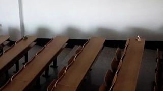 The ladder classroom of Heike University monitors