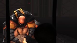 A sexy blonde gets fucked hard by sci-fi soldier in the lab