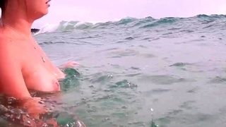 Cute blonde girls at beach hidden cam