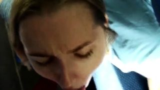Sweety Redhead Blowjob Queen Cum Swallowed Twice in Train