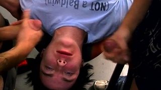 Boyz lick and fuck each other until delivering sex cream